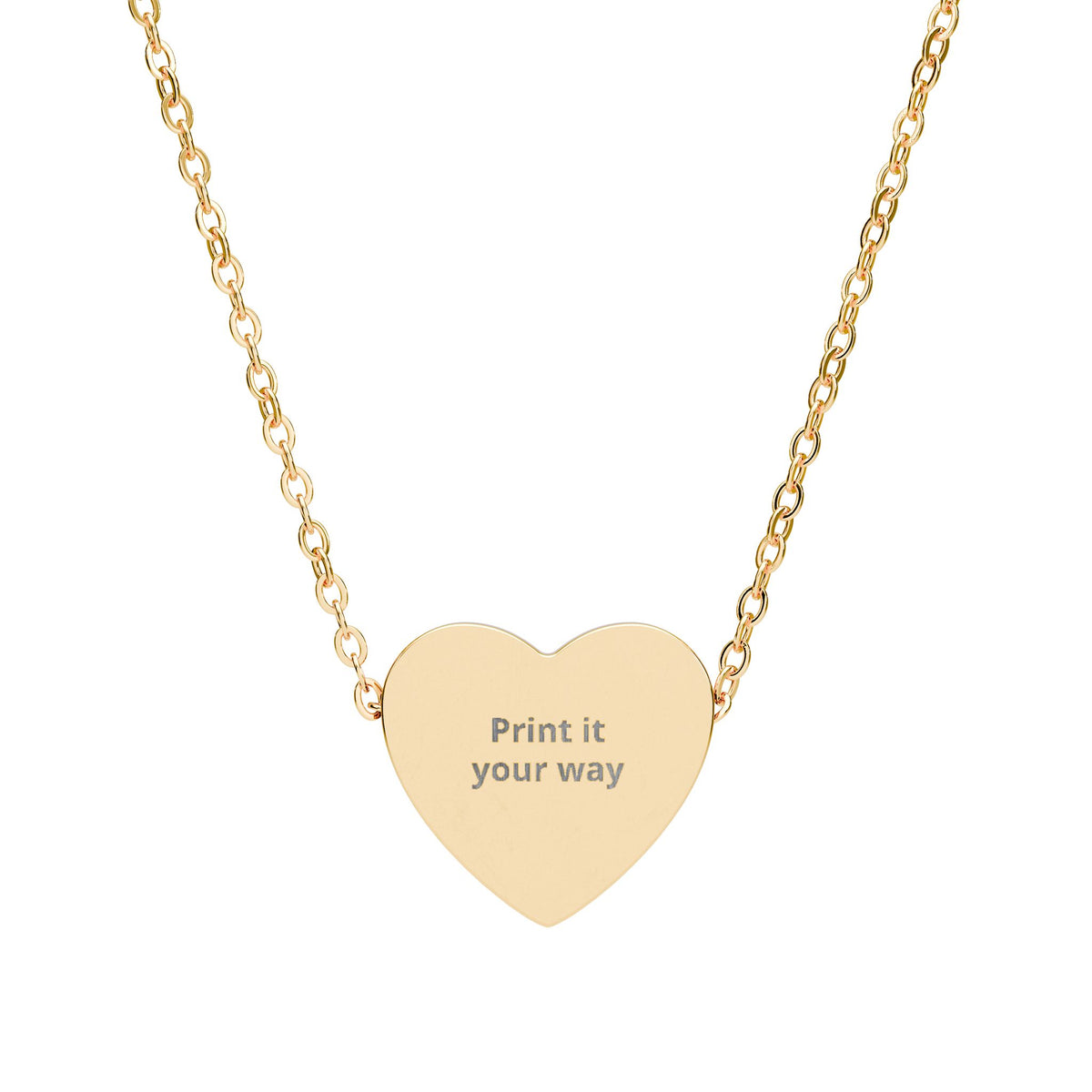 Engraved Heart Necklace – Personalized Pendant