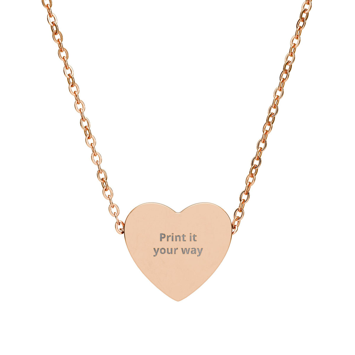 Engraved Heart Necklace – Personalized Pendant