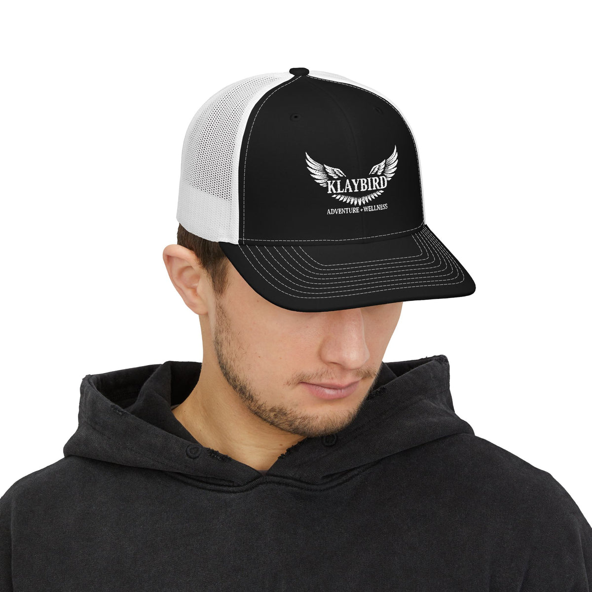 Snapback Trucker Cap, Embroidered Hat, Outdoor Gear, Stylish Cap for Men & Women, Great for Summer Adventures.