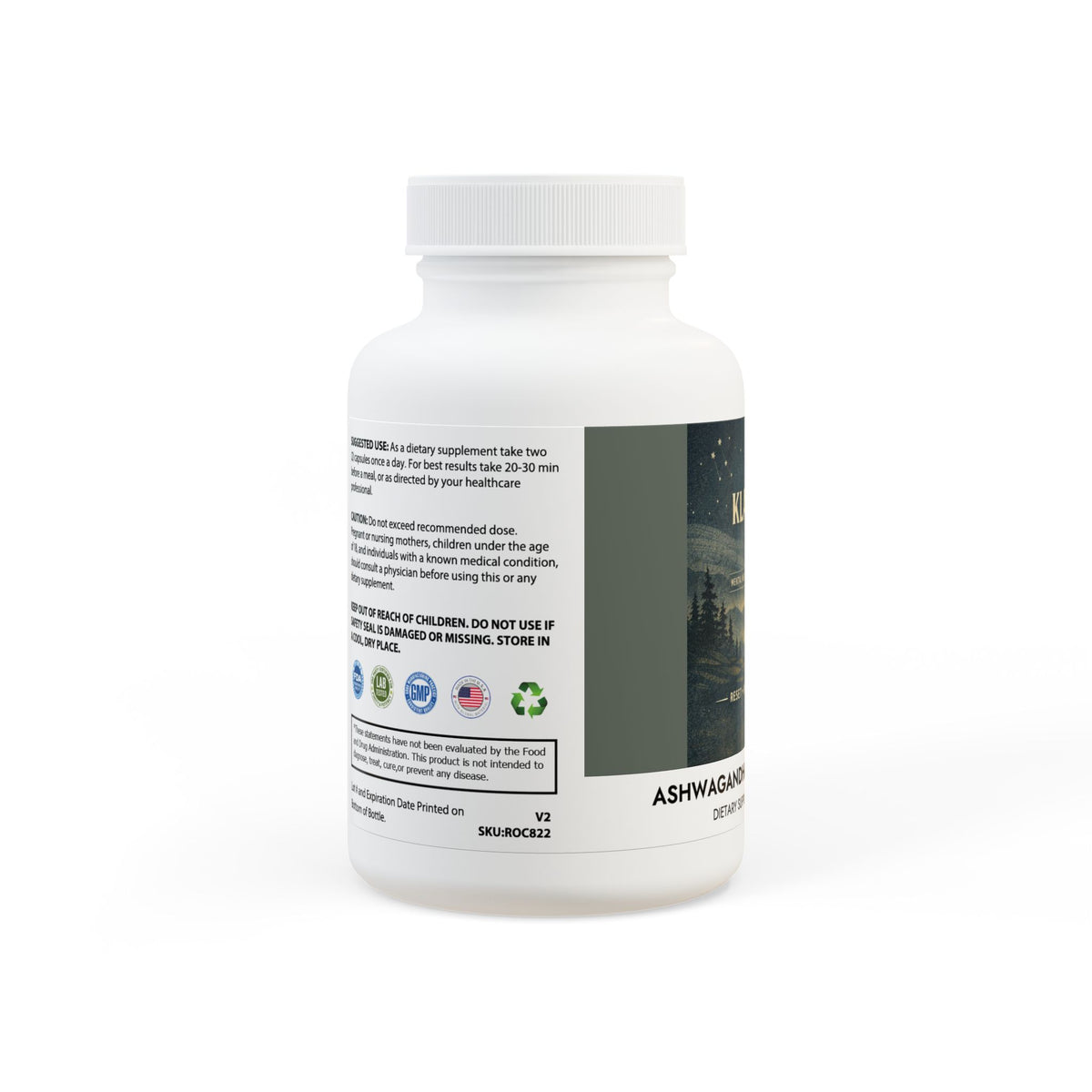 Ashwagandha and Black Pepper Supplement (60 capsules)