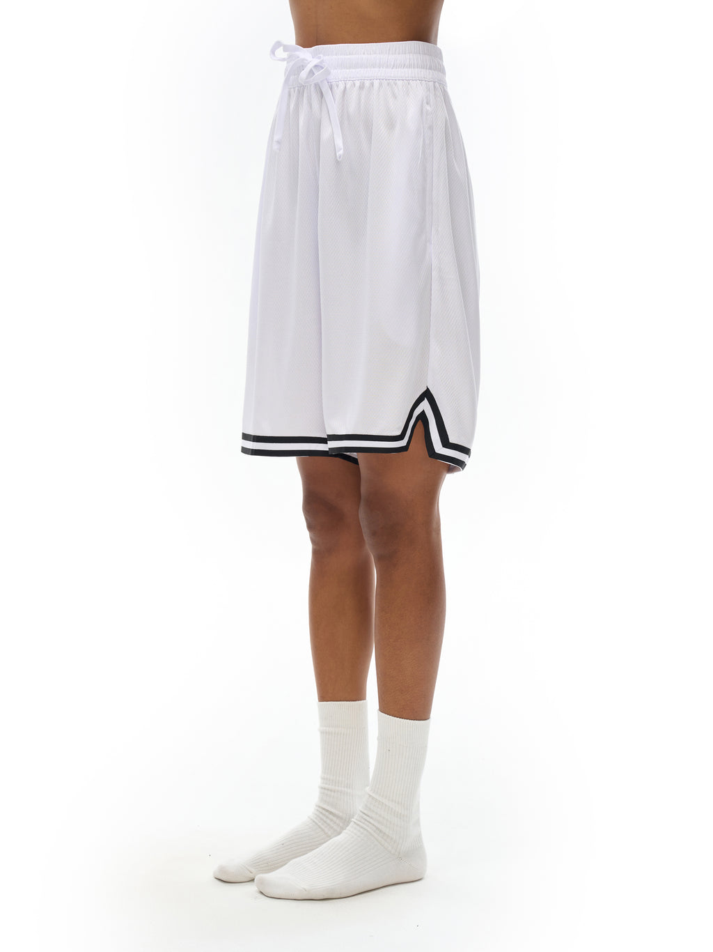 Classic Stripe Trim Basketball Shorts