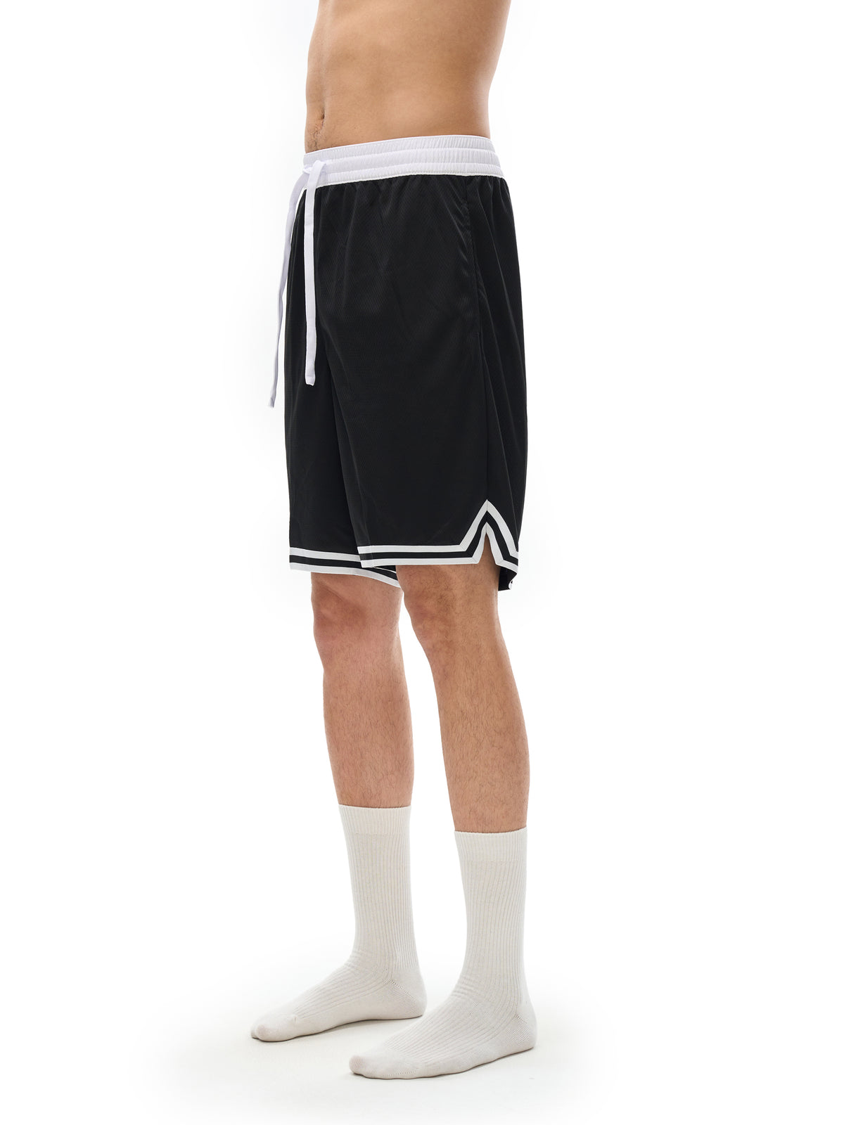 Classic Stripe Trim Basketball Shorts